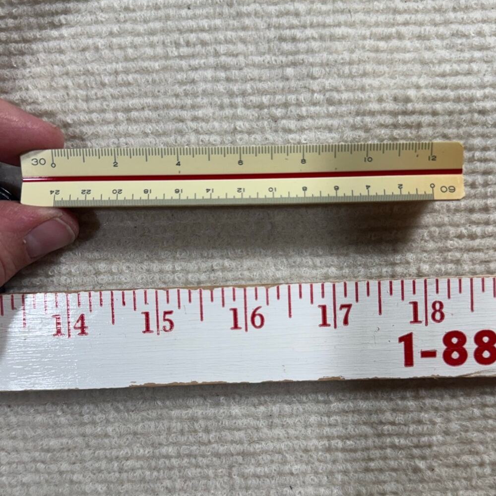 Triangular Ruler Lot of 4 Staedtler Alvin Engineer Architectural Crafting Sewing